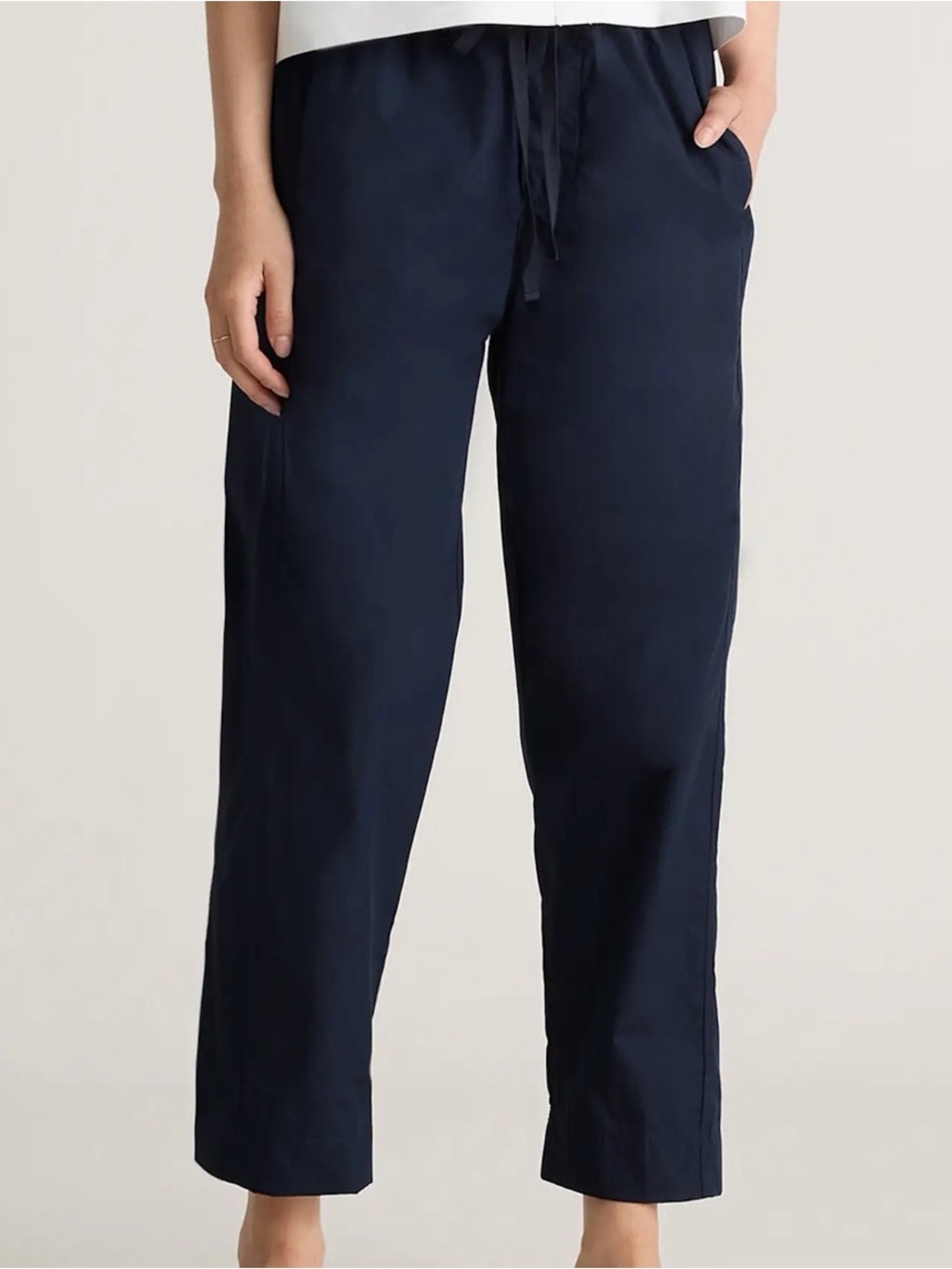 Quince organic cotton poplin pull on pants
